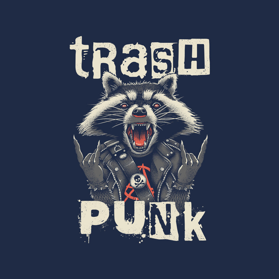 Trasher Punk – Music Graphic T-Shirt design artwork for navy graphic T-shirt