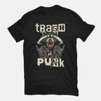Trasher Punk – Music Graphic T-Shirt in black, flat-lay product view