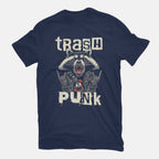Trasher Punk – Music Graphic T-Shirt in navy, flat-lay product view