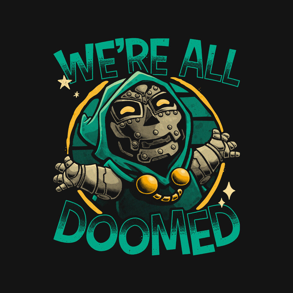 All Doomed – Fantasy Graphic T-Shirt design artwork for black graphic T-shirt