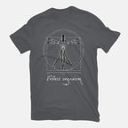Perfect Organism – Sci-Fi Graphic T-Shirt in charcoal, flat-lay product view