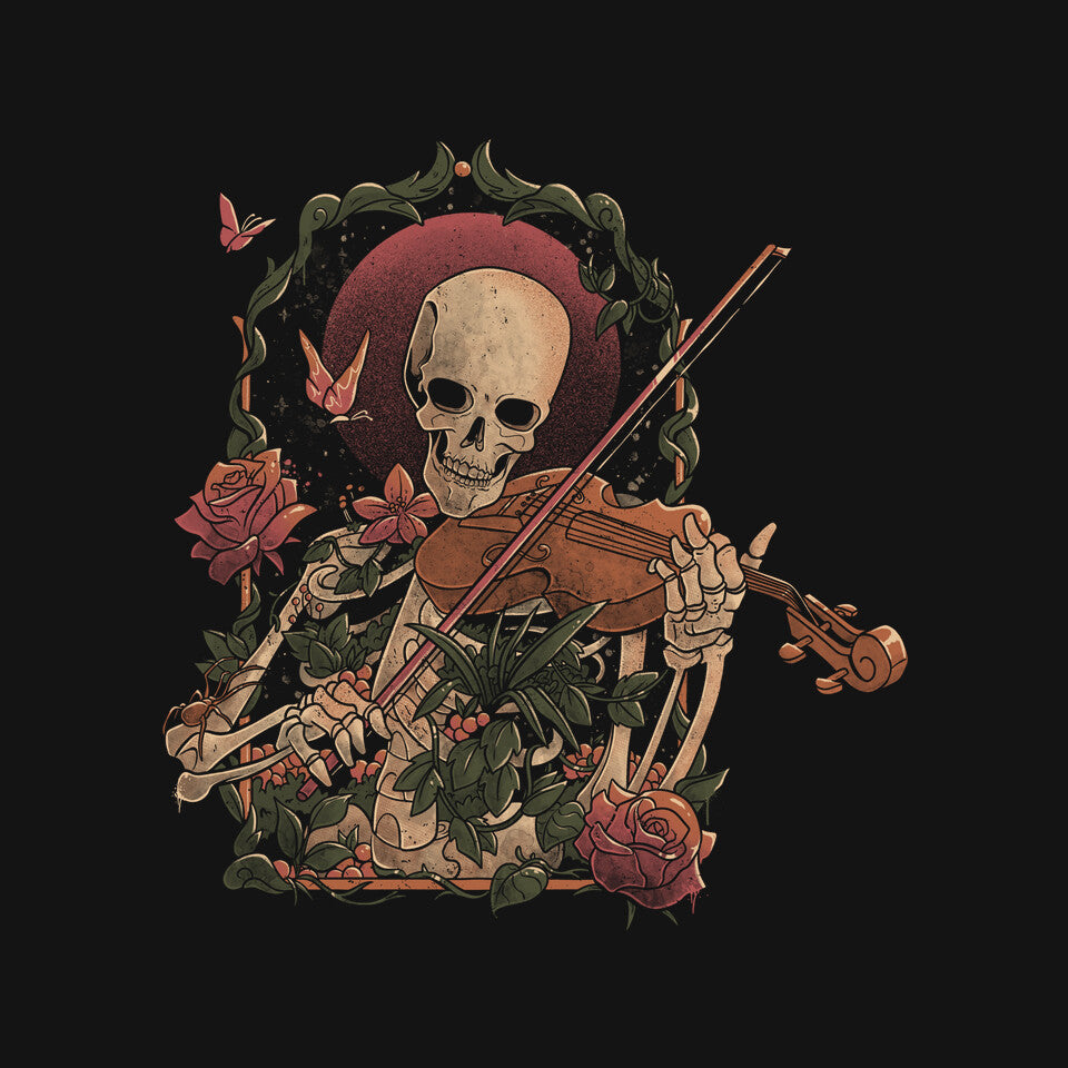 Death Song – Halloween Graphic T-Shirt design artwork for black graphic T-shirt