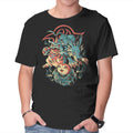 Digital Wolf Evolution – Anime Graphic T-Shirt in black, product display