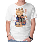 X-Ray Kaiju Cat – Cat Graphic T-Shirt in white, product display