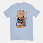 X-Ray Kaiju Cat – Cat Graphic T-Shirt in blue, flat-lay product view