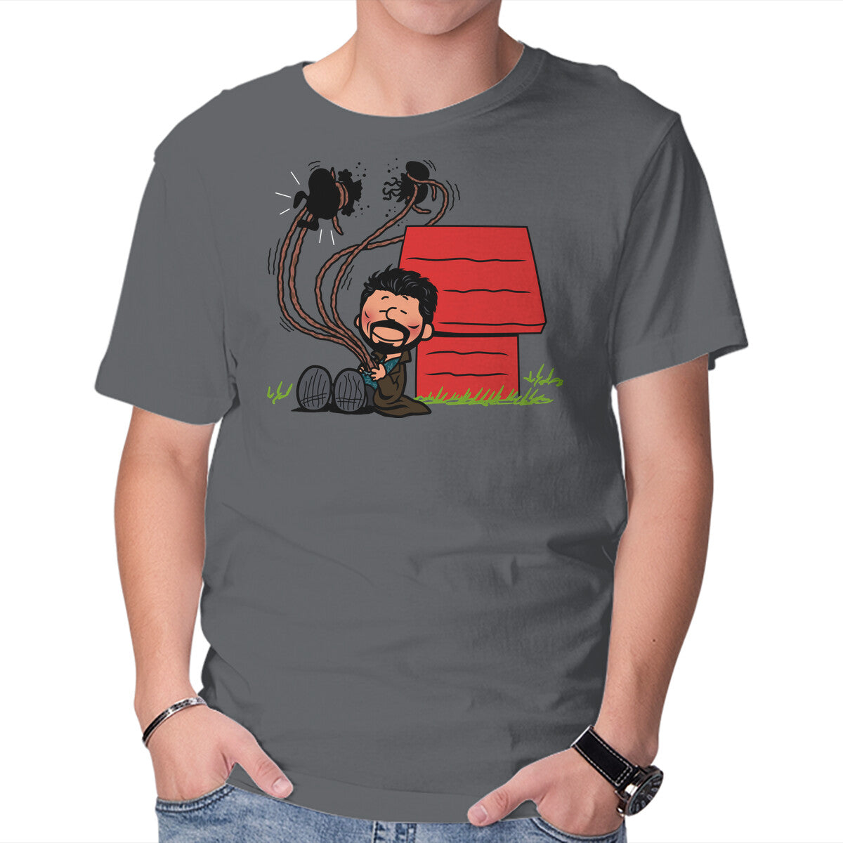 Butchered Graphic T-Shirt in charcoal, product display
