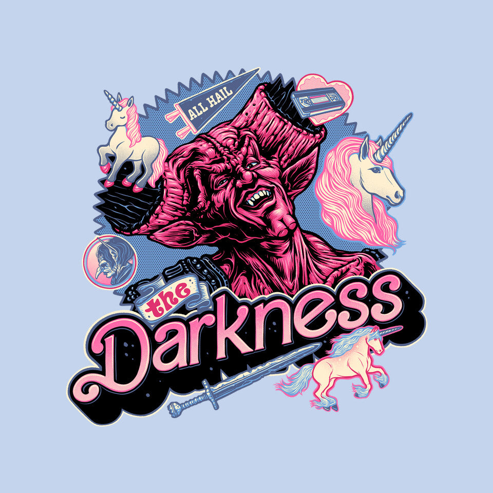 All Hail The Darkness – Fantasy Graphic T-Shirt design artwork for blue graphic T-shirt