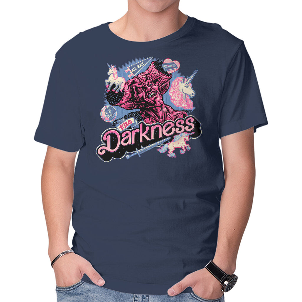All Hail The Darkness – Fantasy Graphic T-Shirt in navy, product display