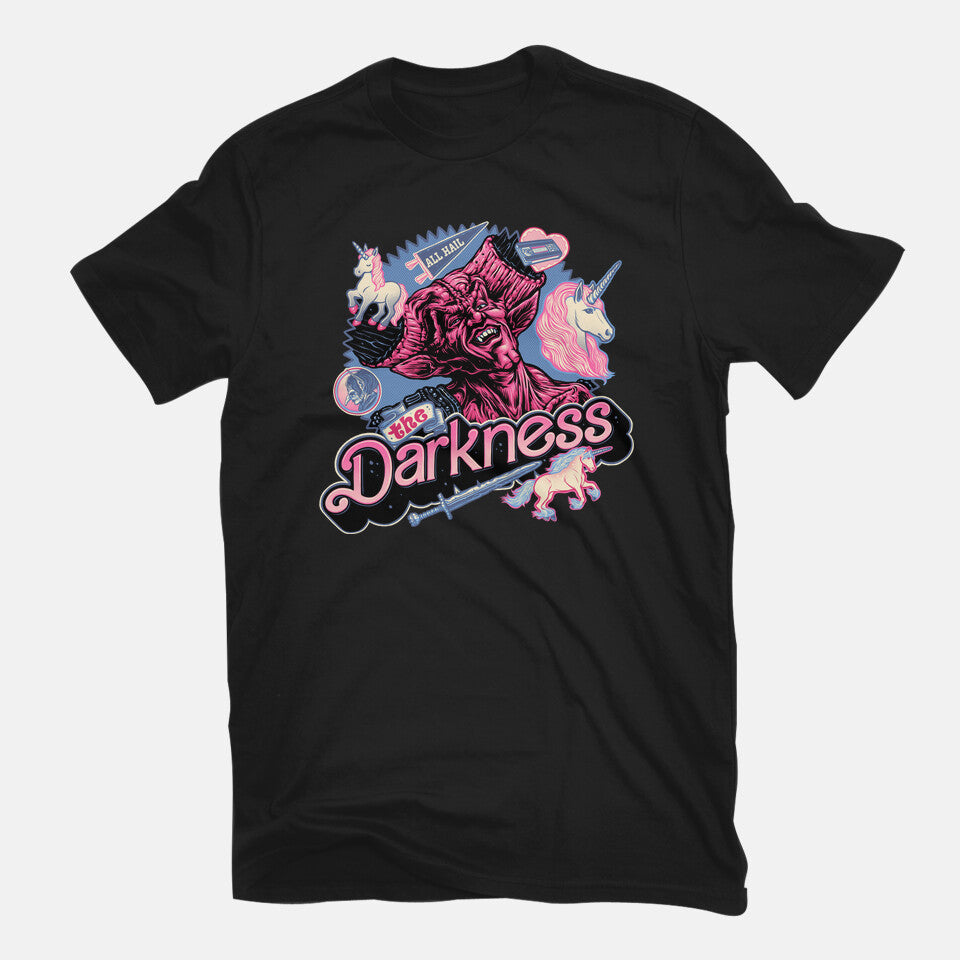 All Hail The Darkness – Fantasy Graphic T-Shirt in black, flat-lay product view