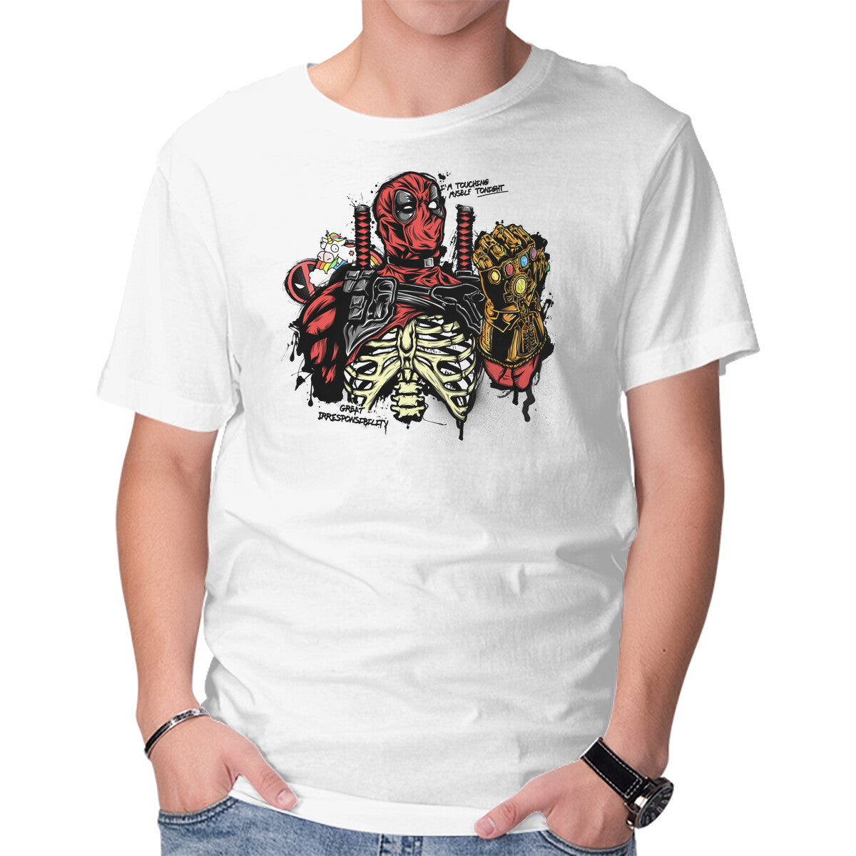 Great Irresponsibility – Movie Graphic T-Shirt in white, product display
