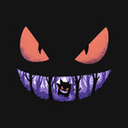 Ghost Smile – Anime Graphic T-Shirt design artwork for black graphic T-shirt