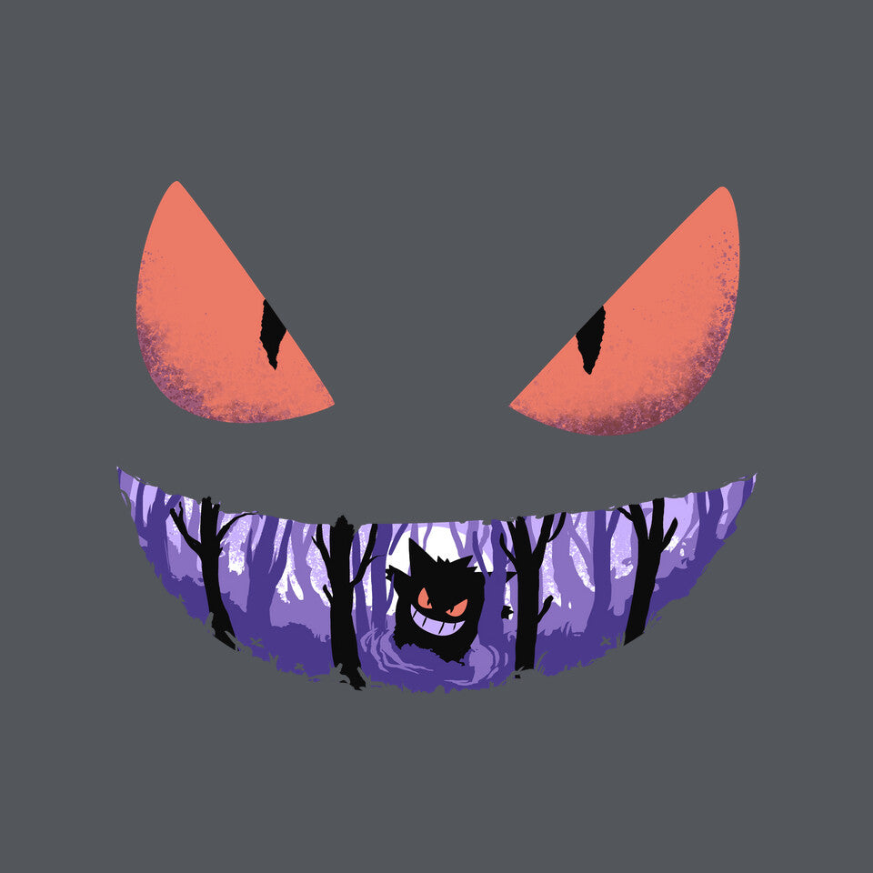 Ghost Smile – Anime Graphic T-Shirt design artwork for charcoal graphic T-shirt