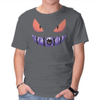 Ghost Smile – Anime Graphic T-Shirt in charcoal, product display