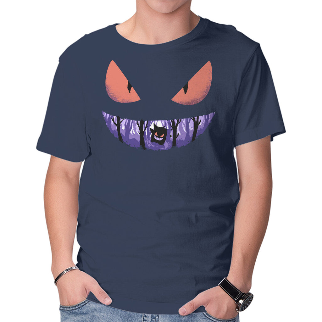 Ghost Smile – Anime Graphic T-Shirt in navy, product display