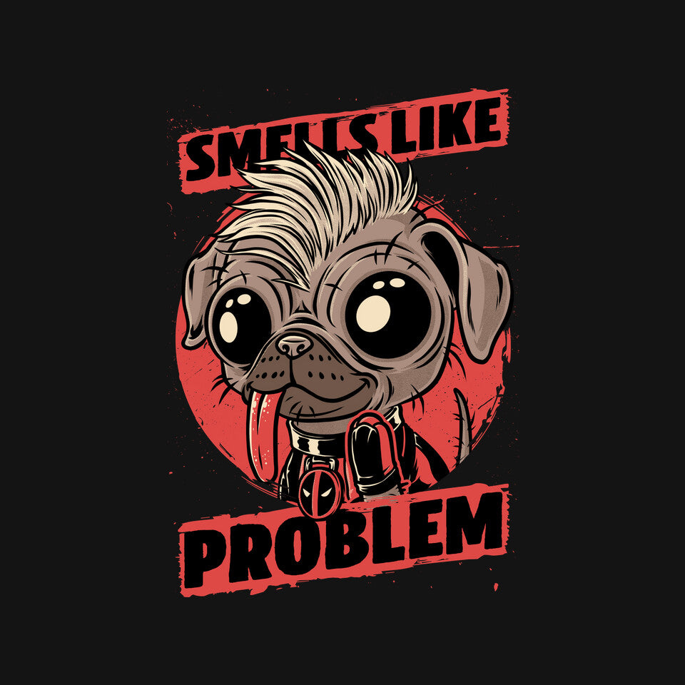 Dead Cute Dog Hero – Dog Graphic T-Shirt design artwork for black graphic T-shirt
