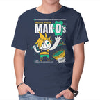 Mak-O's Cereal – Gaming Graphic T-Shirt in navy, product display