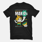 Mak-O's Cereal – Gaming Graphic T-Shirt in black, flat-lay product view