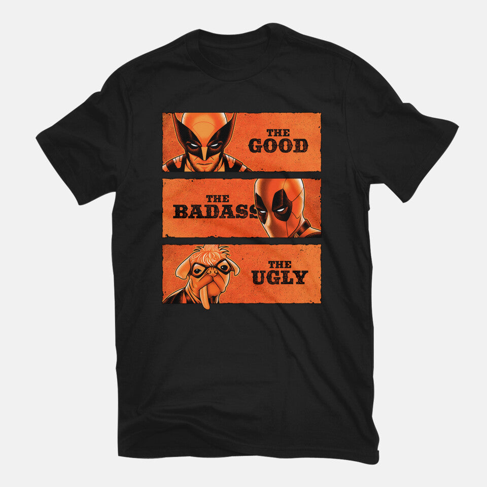 The Good The Badass The Ugly – Movie Graphic T-Shirt in black, flat-lay product view