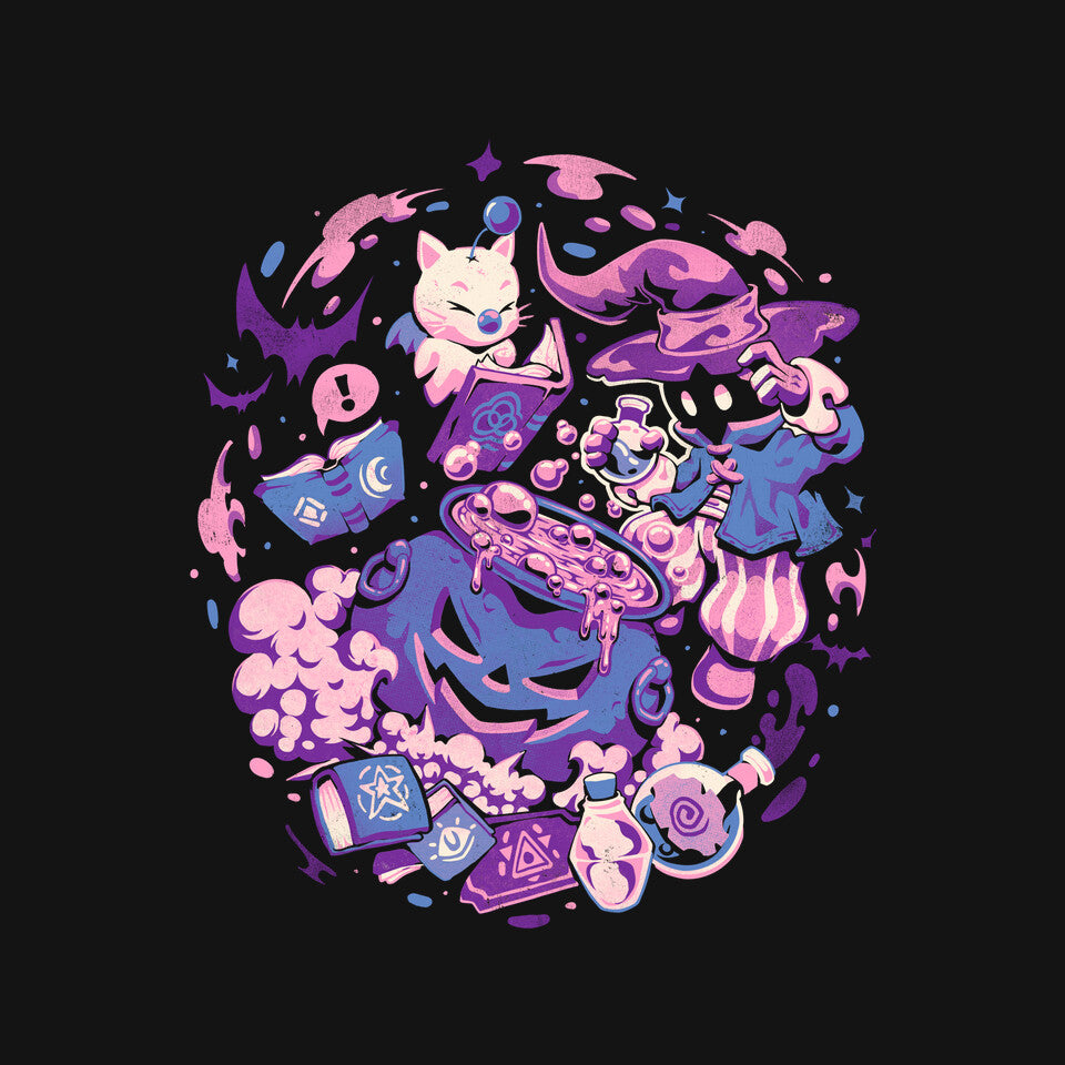 Mage Spell – Halloween Graphic T-Shirt design artwork for black graphic T-shirt