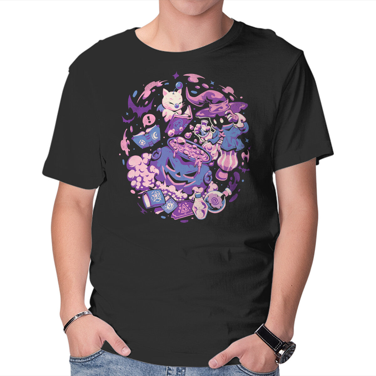 Mage Spell – Halloween Graphic T-Shirt in black, product display