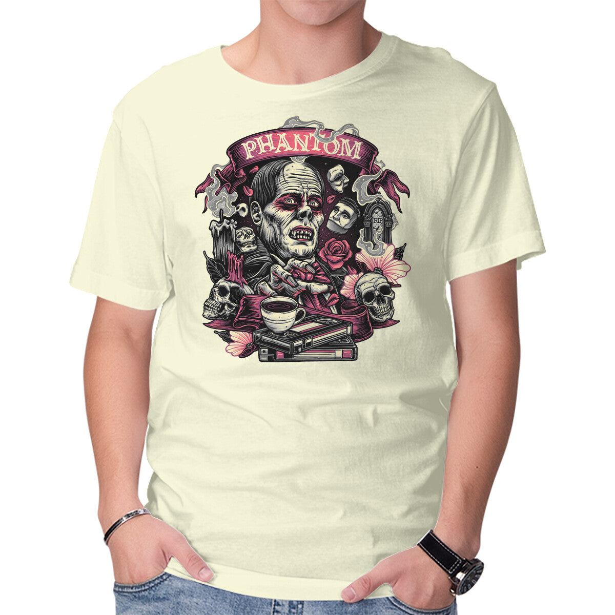Many Faces Of The Phantom – Halloween Graphic T-Shirt