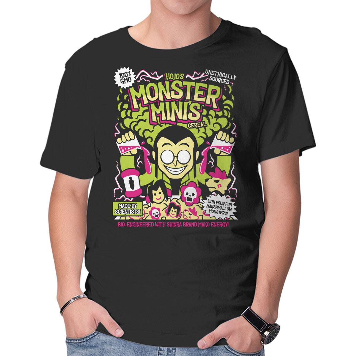 Monster Minis – Gaming Graphic T-Shirt in black, product display