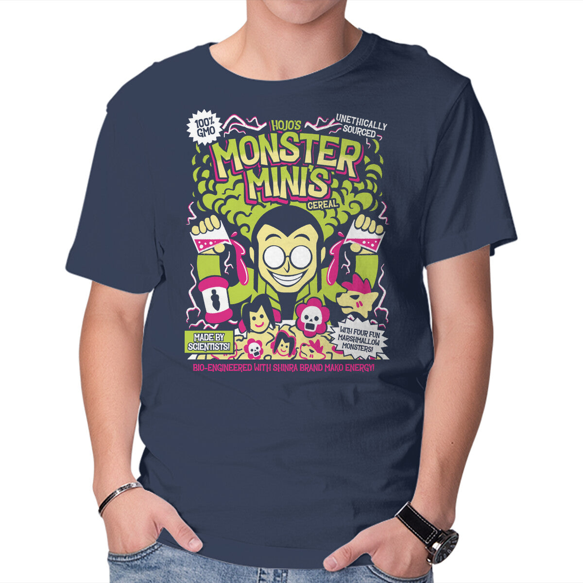 Monster Minis – Gaming Graphic T-Shirt in navy, product display