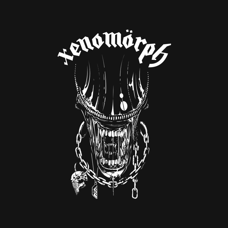 Xenomorph – Sci-Fi Graphic T-Shirt design artwork for black graphic T-shirt