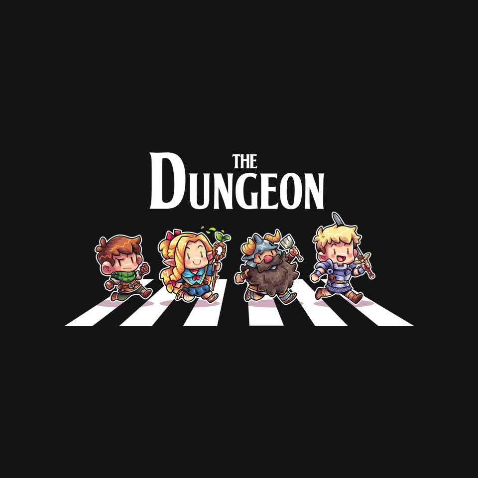 The Dungeon – Gaming Graphic T-Shirt design artwork for black graphic T-shirt