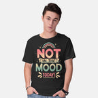 Model wearing black Not Today Nope – Funny Graphic T-Shirt