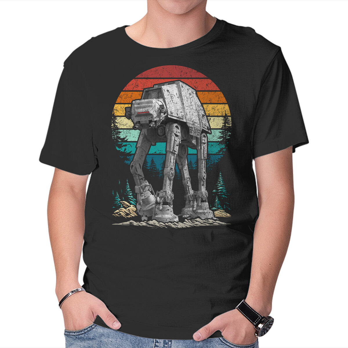 The Walker Vintage – Sci-Fi Graphic T-Shirt in black, product display