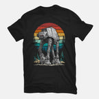 The Walker Vintage – Sci-Fi Graphic T-Shirt in black, flat-lay product view