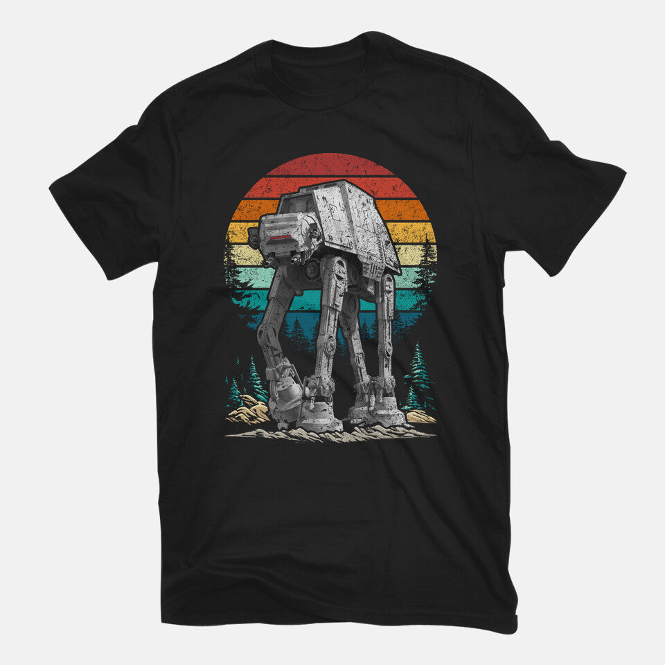 The Walker Vintage – Sci-Fi Graphic T-Shirt in black, flat-lay product view