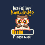 Installing Knowledge – Animal Graphic T-Shirt design artwork for navy graphic T-shirt