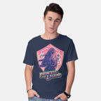 Model wearing navy Princess Of Legend – Gaming Graphic T-Shirt