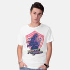 Model wearing white Princess Of Legend – Gaming Graphic T-Shirt