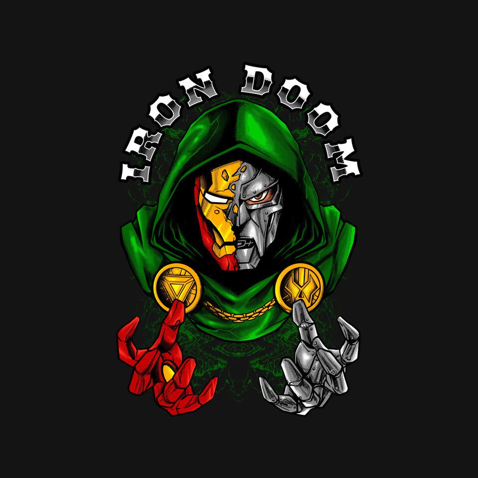 Iron Doom – Fantasy Graphic T-Shirt design artwork for black graphic T-shirt