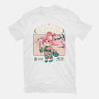 Crossing Hanami – Gaming Graphic T-Shirt in white, flat-lay product view