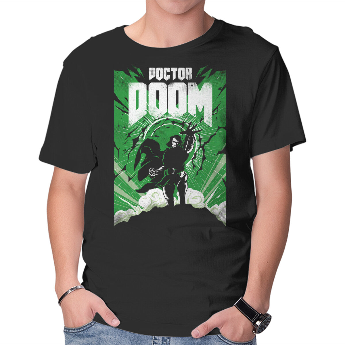 Doomsday – Gaming Graphic T-Shirt in black, product display