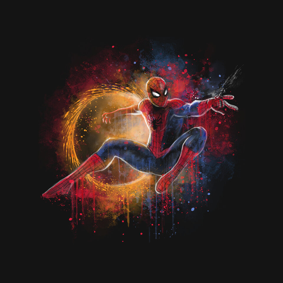 Painting The Spiderverse Graphic T-Shirt design artwork for black graphic T-shirt