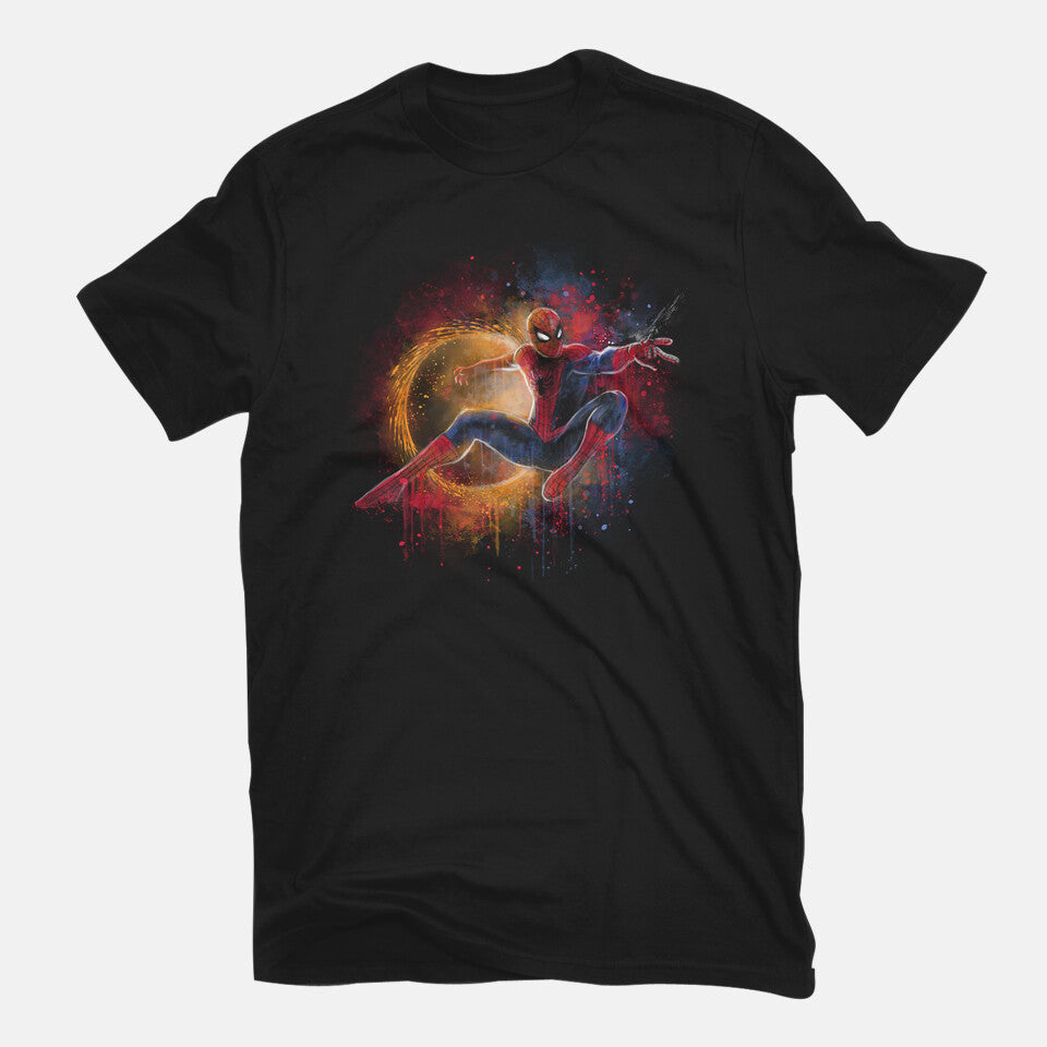 Painting The Spiderverse Graphic T-Shirt in black, flat-lay product view