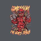 I'm UCM's Jesus – Movie Graphic T-Shirt design artwork for charcoal graphic T-shirt