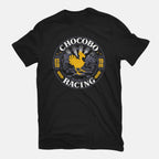 Chocobo Racing – Gaming Graphic T-Shirt in black, flat-lay product view
