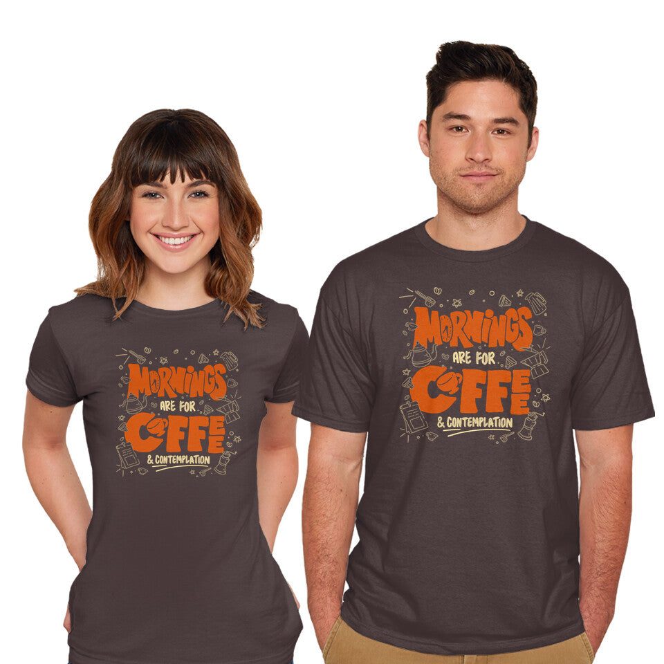Coffee And Contemplation – Coffee Graphic T-Shirt