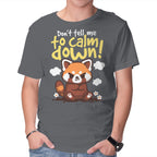 Don't Tell Me To Calm Down – Animal Graphic T-Shirt in charcoal, product display