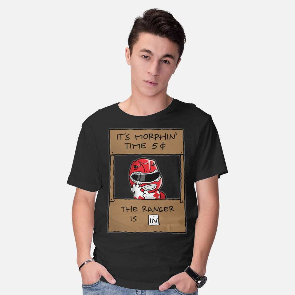 Model wearing black Ranger Help Graphic T-Shirt