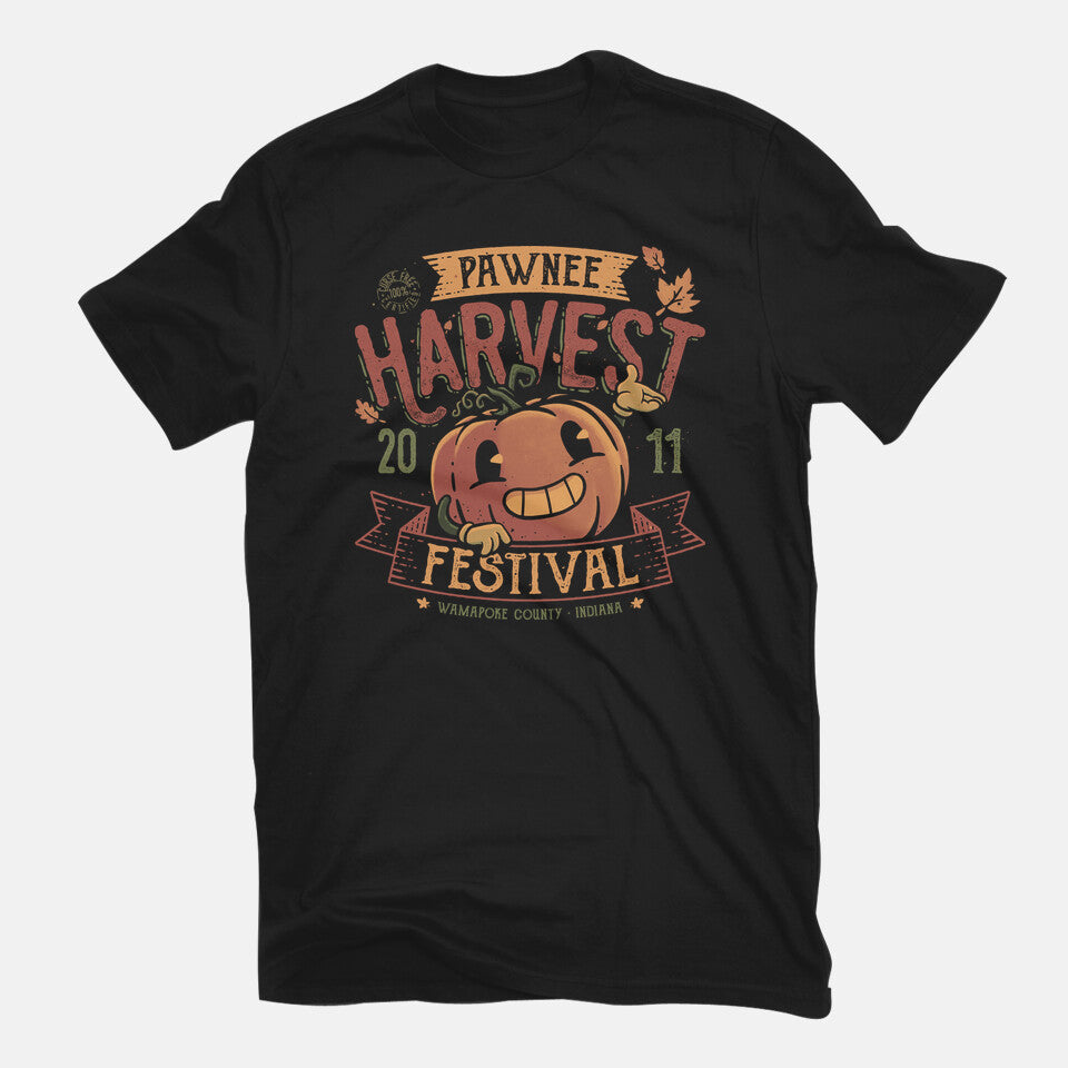 Curse Free Fest – Funny Graphic T-Shirt in black, flat-lay product view