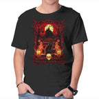 Happy Samhain – Cat Graphic T-Shirt in black, product display