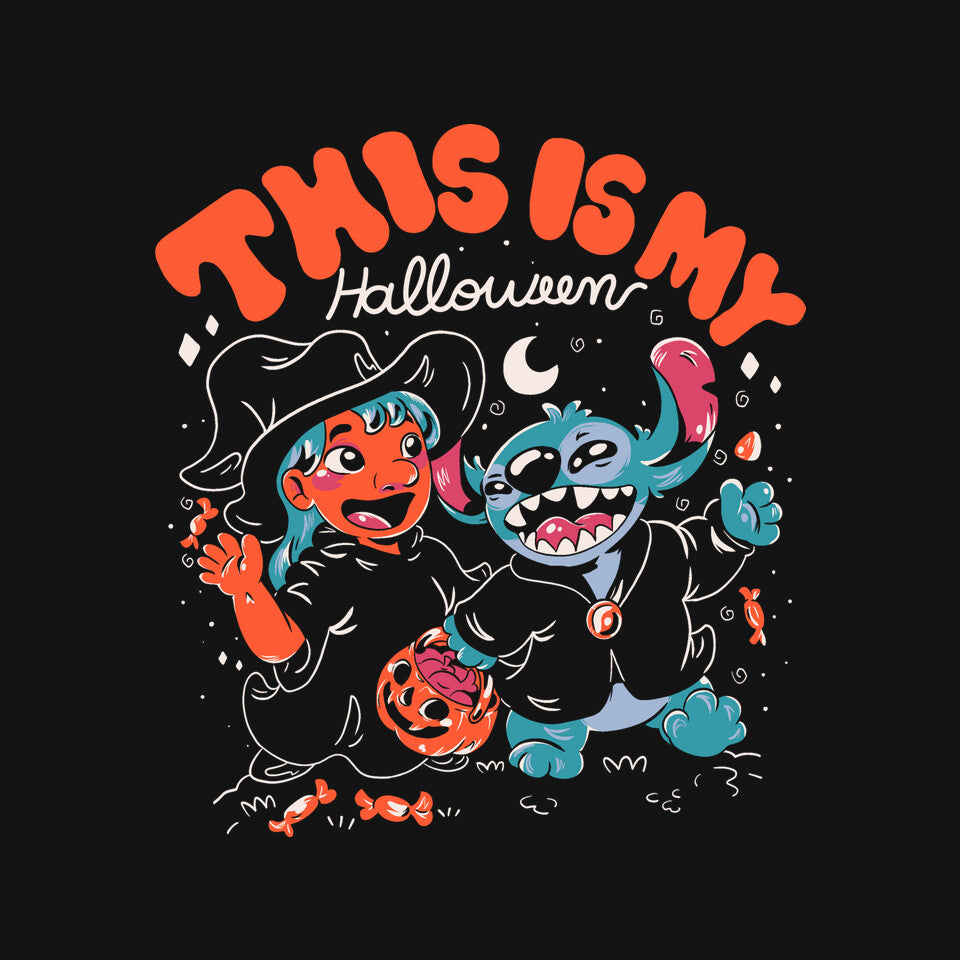 My Halloween – Halloween Graphic T-Shirt design artwork for black graphic T-shirt