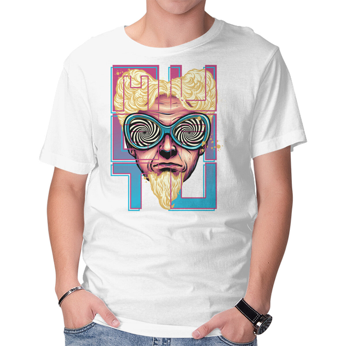 Fashion Icon – Movie Graphic T-Shirt in white, product display